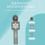 Wireless Express - Sing-Along Bling Bluetooth Karaoke Microphone and Bluetooth Stereo Speaker