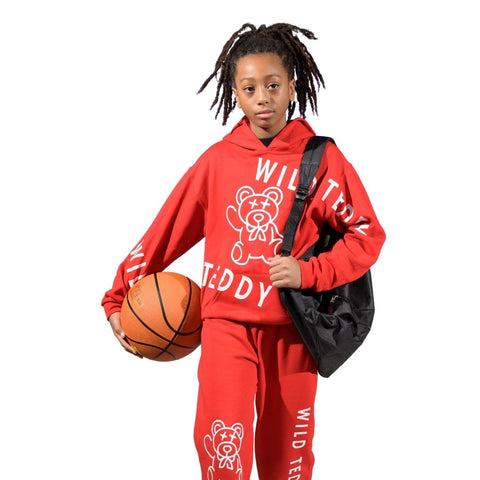 Wild Teddy Jogger's Set Red/White