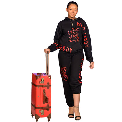 Wild Teddy Set Black/Red